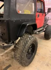 Wizard Works Offroad Rear Armor w/Tube Flares Bare Steel Jeep Wrangler 1997-2006                                     - WW3045 - Image 2
