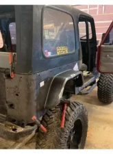 Wizard Works Offroad Rear Armor w/Tube Flares Bare Steel Jeep Wrangler 1997-2006                                     - WW3045 - Image 5