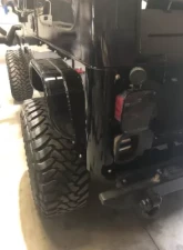 Wizard Works Offroad Rear Armor w/Tube Flares Bare Steel Jeep Wrangler 1997-2006                                     - WW3045 - Image 6