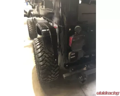 Wizard Works Offroad Rear Armor w/Tube Flares Bare Steel Jeep Wrangler 1997-2006 - WW3045