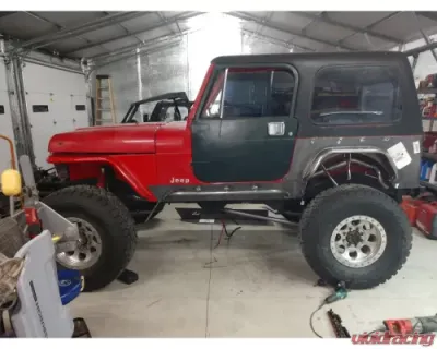 Wizard Works Offroad Rear Armor w/Tube Flares Bare Steel Jeep Wrangler 1997-2006 - WW3045