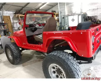 Wizard Works Offroad Rear Armor w/Tube Flares Bare Steel Jeep Wrangler 1997-2006 - WW3045
