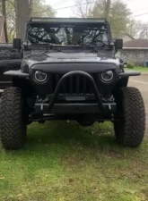 Wizard Works Offroad Stubby Front Bumper w/Stinger Bare Steel Jeep Wrangler 1997-2006                                     - WW3069 - Image 2