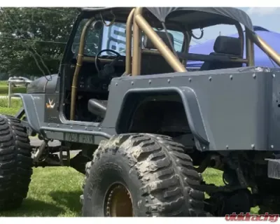 Wizard Works Offroad Rear Armor with Tube Flares Bare Steel Jeep Scrambler 1981-1985 - WW8045
