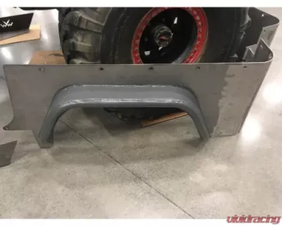 Wizard Works Offroad Scrambler Rear Tube Flares Bare Steel For 81-85 Jeep Scrambler - WW8172