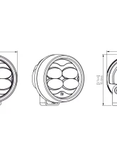 DENALI Electronics D3 LED High-Performance Fog Light Pod w/ DataDim Technology                                     - DNL.D3.051 - Image 5