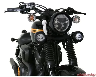 DENALI Electronics Black Conventional Fork Tube Auxiliary Light Mount - LAH.00.10600.B