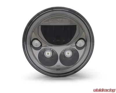 DENALI Electronics 7.0" Round Black Chrome M7 E-Mark LED Headlight Module - TT-M7E