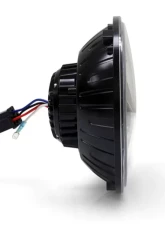 DENALI Electronics 7.0" Round Black Chrome M7 DOT LED Headlight Module Harley-Davidson | Indian Motorcycles | Royal Enfield | Suzuki | Triumph | Yamaha 1999-2022                                     - TT-M7 - Image 2