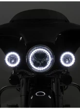 DENALI Electronics 7.0" Round Black Chrome M7 DOT LED Headlight Module Harley-Davidson | Indian Motorcycles | Royal Enfield | Suzuki | Triumph | Yamaha 1999-2022                                     - TT-M7 - Image 3