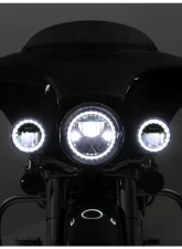 DENALI Electronics 7.0" Round Black Chrome M7 DOT LED Headlight Module Harley-Davidson | Indian Motorcycles | Royal Enfield | Suzuki | Triumph | Yamaha 1999-2022                                     - TT-M7 - Image 5
