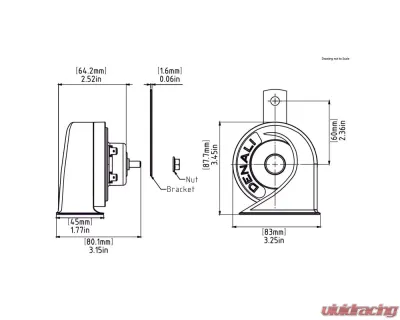 DENALI Electronics SoundBomb Mini Electromagnetic Low Tone Horn - TT-SB.10200.B