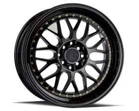 AodHan Wheels AH02 Wheel 17x8 4x100/114.3 35 Gloss Black with Gold Rivet