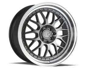 AodHan Wheels AH02 Wheel 17x8 4x100/114.3 35 Hyper Black with Machined Lip