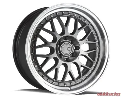 AodHan Wheels AH02 Wheel 19x8.5 5x120 35mm Hyper Black with Machined Lip - AH021985512035HB