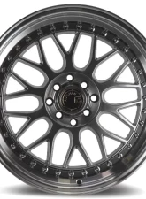 AodHan Wheels AH02 Wheel 19x8.5 5x120 35mm Hyper Black with Machined Lip                                     - AH021985512035HB - Image 2