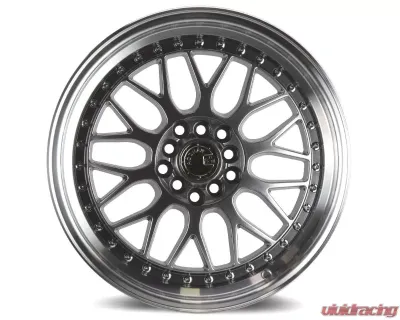 AodHan Wheels AH02 Wheel 17x8 5x100/114.3 35 Hyper Black with Machined Lip - AH021780510011435HB