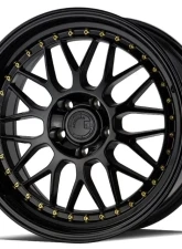 AodHan Wheels AH02 Wheel 18x8.5 5x120 35 Gloss Black with Gold Rivet                                     - AH021885512035GB - Image 3