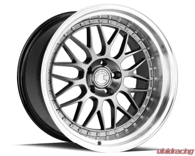 AodHan Wheels AH02 Wheel 19x11 5x114.3 22 Hyper Black with Machined Lip - AH021911511422HB