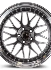 AodHan Wheels AH02 Wheel 19x9.5 5x114.3 12 Hyper Black with Machined Lip                                     - AH021995511412HB - Image 2
