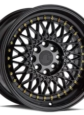AodHan Wheels AH05 Wheel 16x8 4x100/114.3 15 Full Gloss Black with Gold Rivet                                     - AH0516804100114315FB - Image 3