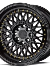 AodHan Wheels AH05 Wheel 16x8 4x100/114.3 15 Full Gloss Black with Gold Rivet                                     - AH0516804100114315FB - Image 3