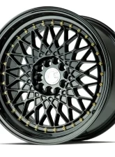 AodHan Wheels AH05 Wheel 17x9 5x100/114.3 25 Full Gloss Black with Gold Rivet                                     - AH0517905100114325FB - Image 3
