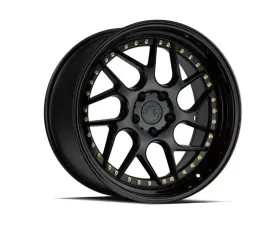 AodHan Wheels DS01 Wheel 18x9.5 5x100 35 Gloss Black with Gold Rivets