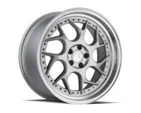 AodHan Wheels DS01 Wheel 18x9.5 5x100 35 Silver Machined Lip with Chrome Rivets