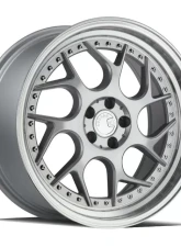 AodHan Wheels DS01 Wheel 18x9.5 5x114.3 30 Silver Machined Lip with Chrome Rivets                                     - DS118955114330SML - Image 3
