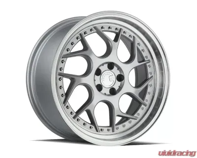 AodHan Wheels DS01 Wheel 18x9.5 5x114.3 30 Silver Machined Lip with Chrome Rivets - DS118955114330SML