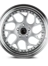 AodHan Wheels DS01 Wheel 18x9.5 5x114.3 30 Silver Machined Lip with Chrome Rivets                                     - DS118955114330SML - Image 2