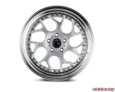AodHan Wheels DS01 Wheel 18x9.5 5x114.3 30 Silver Machined Lip with Chrome Rivets - DS118955114330SML