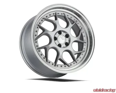 AodHan Wheels DS01 Wheel 18x9.5 5x114.3 30 Silver Machined Lip with Chrome Rivets - DS118955114330SML
