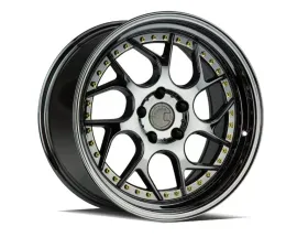 AodHan Wheels DS01 Wheel 18x9.5 5x114.3 30 Black Vacuum with Gold Rivets