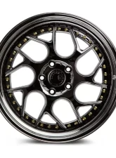 AodHan Wheels DS01 Wheel 19x10.5 5x114.3 22 Black Vacuum with Gold Rivets                                     - DS1191055114322VB - Image 2