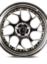 AodHan Wheels DS01 Wheel 19x10.5 5x114.3 15 Vacuum Chrome with Gold Rivets                                     - DS1191055114315VC - Image 2
