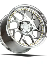 AodHan Wheels DS01 Wheel 19x10.5 5x114.3 15 Vacuum Chrome with Gold Rivets                                     - DS1191055114315VC - Image 3