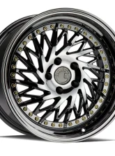 AodHan Wheels DS03 Wheel 18x9.5 (Driver Side) 5x100 35 Black Vacuum with Gold Rivets                                     - DS31895510035VB_D - Image 3