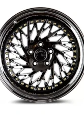 AodHan Wheels DS03 Wheel 18x9.5 (Driver Side) 5x100 35 Black Vacuum with Gold Rivets                                     - DS31895510035VB_D - Image 2
