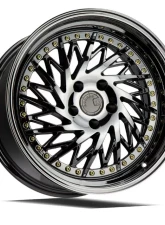 AodHan Wheels DS03 Wheel 18x9.5 (Driver Side) 5x100 35 Black Vacuum with Gold Rivets                                     - DS31895510035VB_D - Image 3
