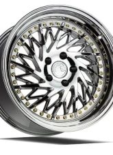 AodHan Wheels DS03 Wheel 18x9.5 (Driver Side) 5x100 35 Vacuum Chrome with Gold Rivets                                     - DS31895510035VC_D - Image 2