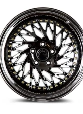 AodHan Wheels DS03 Wheel 18x9.5 (Passenger Side) 5x114.3 30 Black Vacuum with Gold Rivets                                     - DS318955114330VB_P - Image 2