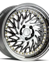 AodHan Wheels DS03 Wheel 18x9.5 (Driver Side) 5x114.3 30 Vacuum Chrome with Gold Rivets                                     - DS318955114330VC_D - Image 3