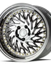 AodHan Wheels DS03 Wheel 18x9.5 (Passenger Side) 5x114.3 30 Vacuum Chrome with Gold Rivets                                     - DS318955114330VC_P - Image 3