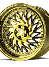 AodHan Wheels DS03 Wheel 18x9.5 (Passenger Side) 5x114.3 30 Gold Vacuum with Chrome Rivets                                     - DS318955114330VG_P - Image 3