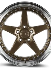 AodHan Wheels DS05 Wheel 19x11 5x114.3 22 Bronze with Machined Lip                                     - DS51911511422BR - Image 2