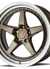 AodHan Wheels DS05 Wheel 19x11 5x114.3 22 Bronze with Machined Lip                                     - DS51911511422BR - Image 3