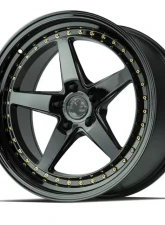 AodHan Wheels DS05 Wheel 18x8.5 5x114.3 35 Gloss Black With Gold Rivets                                     - DS51885511435GB - Image 3