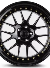 AodHan Wheels DS06 Wheel 18x9.5 5x114.3 15 Gloss Black with Gold Rivets                                     - DS61895511415GB - Image 2